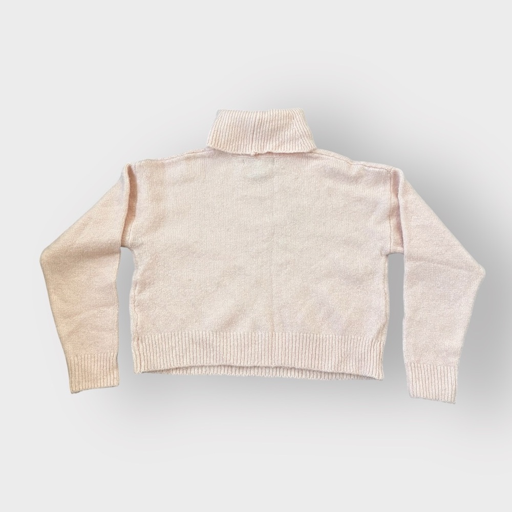 Forever 21 Blush Pink Turtleneck Cropped Sweater